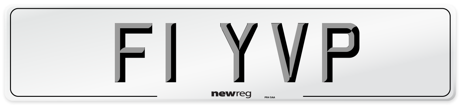 F1 YVP Number Plate from New Reg